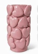 Ваза керамическая Nana ceramics Сердце большое 36 см розовый глянец