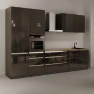 Кухня Asti глянсова ДСП 3,3м антрацит/антрацит