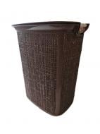 Кошик для білизни MN PLASTIKA SMR з кришкою Ліна М (26х34,5х47см) 42 л коричневий