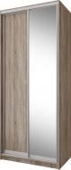 Шкаф-купе VIP-master ДСП 1000x600x2400 мм дуб сонома трюфель двери / ДСП/зеркало