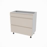 Тумба нижня Влада ( Н 80 3Ш (1+2) LUX) пломбір/попелястий