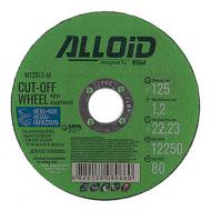 Круг відрізний Alloid 41 14А 125х1,2x22,2 мм 1 шт. W12512-M Круг відрізний Alloid 41 14А 125х1,2x22,2 мм 1 шт. W12512-M
