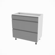 Тумба нижня Влада ( Н 80 3Ш (1+2) LUX) графіт/попелястий