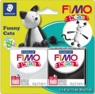 Набір пластики Fimo Кумедний котик 2 кольори 42 г