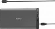 Повербанк Hama Universal PD 5-20V/60W 26800 mAh grey (00200012)