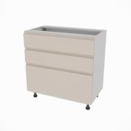 Тумба нижня Влада ( Н 80 3Ш (2+1) LUX) пломбір/попелястий