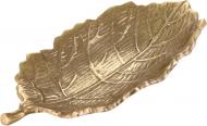 Таця декоративна Inari Leaf 31,5х16,5х4 см золотий