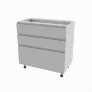 Тумба нижняя Влада ( Н 80 3Ш (2+1) FAVORIT) серый бархат/пепельный