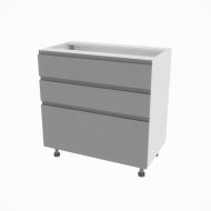 Тумба нижня Влада ( Н 80 3Ш (2+1) FAVORIT) графіт/попелястий