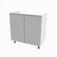 Тумба нижняя распашная Влада (Н 80 М) серый бархат/белый