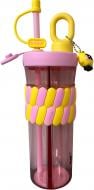 Пляшка для води Smart Kitchen by Flamberg подвійна Marshmallow 720 мл рожевий/жовтий