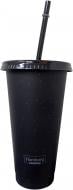 Стакан с соломинкой Flamberg черный 710 мл 1 шт. Стакан с соломинкой Flamberg черный 710 мл 1 шт.