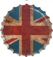 Декор настінний Кришка від пляшки British flag 40 см d40