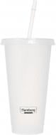Склянка із соломинкою Flamberg білий 750 мл 1 шт.