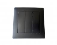 Efapel Logus без подсветки 10 А 250В черный 21088 TPM