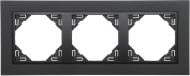 Рамка трехместная Efapel Animato Logus универсальная черный 90930 TRR