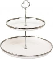 Фруктовница двухъярусная Fiora Moonlight 19х2,5/25х3 см фарфор