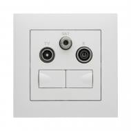 Розетка TV+R/SATкомпьютерная двойная Efapel Logus IP20 белый 21546 TBR