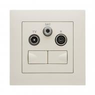 Розетка TV+R+SAT Efapel Logus компьютерная двойная IP20 слоновая кость 21546 TMF