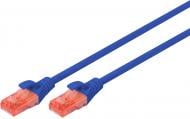 Патч-корд Digitus Cat 6 UTP AWG 26/7 CCA PVC 1 м синий