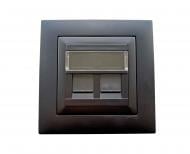 Розетка компьютерная двойная Efapel Logus IP20 черный 21975 TPM