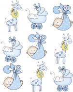 Набор декоративных элементов Детский голубой 216930205 9 шт. Knorr Prandell
