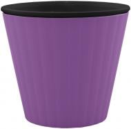 Горшок пластиковый Алеана Ибис 13,0х11,2 см круглый 0,86 л сиреневый с черным