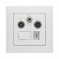 Розетка TV+R/SATкомп’ютерна Efapel Logus IP20 білий 21544 TBR