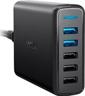 Мережевий зарядний пристрій Anker PowerPort 5 with dual QC 3.0&Power IQ V3 Black (A2054L11)