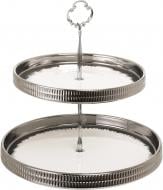 Фруктовница двухъярусная Fiora Moonlight 20х3/25х3 см фарфор