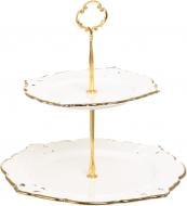 Фруктовница двухъярусная Fiora Lace d’Or 20х2/26х2,5 см фарфор