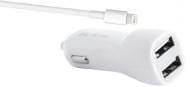 Зарядное устройство в автомобиль Florence 2USB 2,1 A с кабелем для iPhone CC21-IPH6