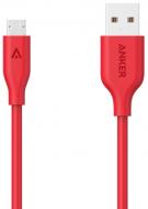 Кабель Anker USB – microUSB 0.9 м красный (A8132H91) Power Line