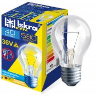 Лампа накаливания Іскра A55 40 Вт E27 230 В (Iskra МО 36-40-Т-А55 Е27)
