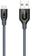 Кабель Anker USB – microUSB 0.9 м серый (A8142HA1) Power Line