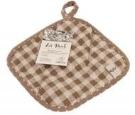 Прихватка Lucy клеточка 20x20 см бежевый La Nuit