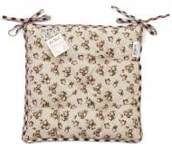 Подушка на стул Lucy 40х40 см коричневый цветок с кружевом La Nuit