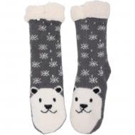 Носки женские La Nuit Home Белый медведь р.one size серый 1 шт.