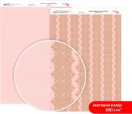 Бумага для дизайна двусторонняя матовая Кружево 5 А4 200 г/кв.м Rosa Talent