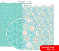 Бумага для дизайна двусторонняя матовая Нежность цветов 7 А4 200 г/кв.м Rosa Talent