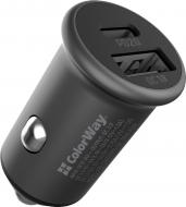 Автомобильное зарядное устройство ColorWay 2USB Type-C PD20 W / USB QC3.0 (38 W)