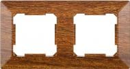 Рамка двухместная HausMark Alta горизонтальная орех SNG-FRP.SQ20G2-9/Walnut