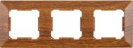 Рамка трехместная HausMark Alta горизонтальная орех SNG-FRP.SQ20G3-9/Walnut