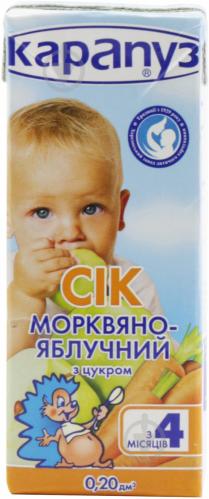Сок Карапуз Морковно яблочный 200 мл 4820012000623 - фото 4 Сок Карапуз Морковно яблочный 200 мл 4820012000623 - фото 4