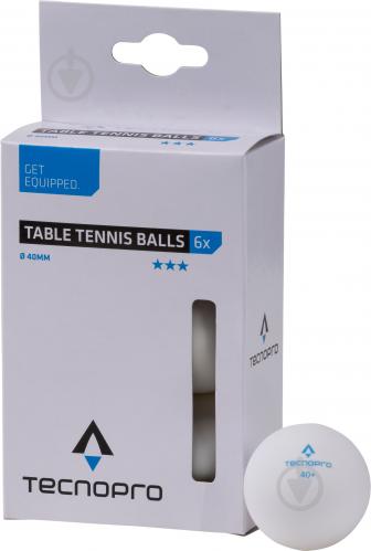 Мячи для настольного тенниса TECNOPRO 3 Star TT-Ball-6 white 66964 - фото 2 Мячи для настольного тенниса TECNOPRO 3 Star TT-Ball-6 white 66964 - фото 2