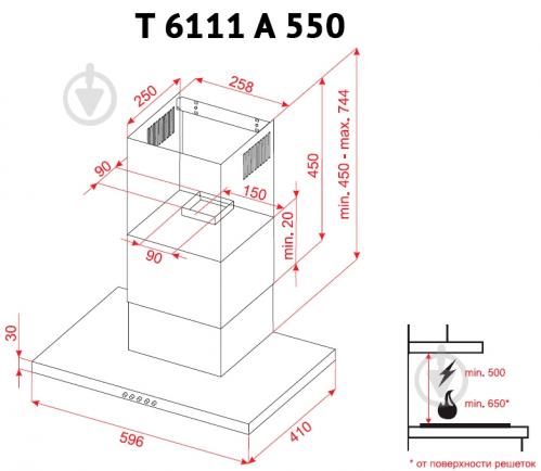 Витяжка Perfelli T 6111 A 550 I - фото 18 Витяжка Perfelli T 6111 A 550 I - фото 18