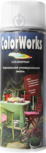 Емаль аерозольна RAL 9010 ColorWorks білий 400 мл - фото 2 Емаль аерозольна RAL 9010 ColorWorks білий 400 мл - фото 2