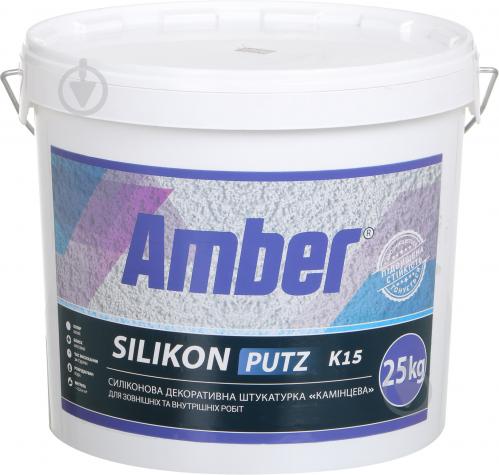 Структурная штукатурка Amber Silikon-Fassaden putz R20 25 кг белый - фото 1