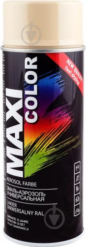 Эмаль Maxi Color аэрозольная универсальная декоративная RAL 1001 бежевый глянец 400 мл - фото 2 Эмаль Maxi Color аэрозольная универсальная декоративная RAL 1001 бежевый глянец 400 мл - фото 2
