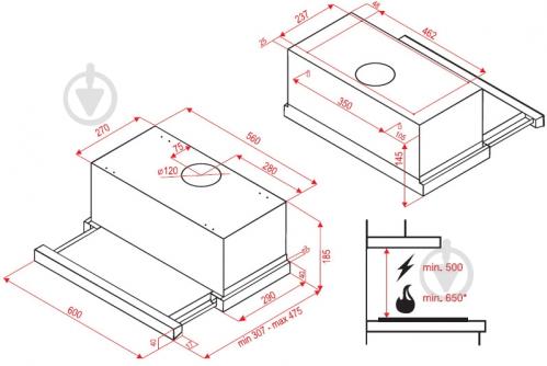 Витяжка Perfelli TL 6612 I LED - фото 14 Витяжка Perfelli TL 6612 I LED - фото 14